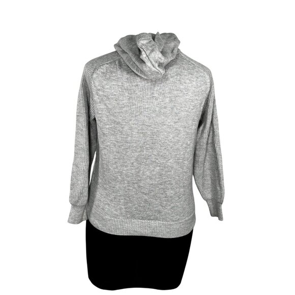 Style & Co Womens Petite Small Gray Long Sleeve Hoodie Pullover Sweater - Picture 2 of 4